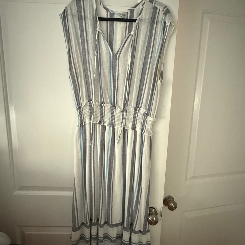 Rails White and Blue Striped Ashlyn Dress